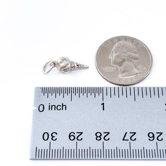 Vintage Sterling Silver 925 Ice Cream Cone Charm Pendant - Picture 6 of 6